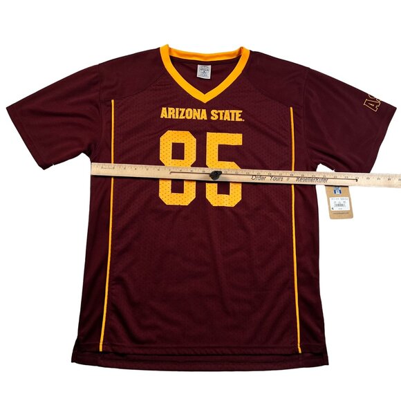 NWT Threads Boy's S/S ARIZONA STATE SUN DEVILS V-Neck Jersey Maroon Gold XL - Picture 5 of 12